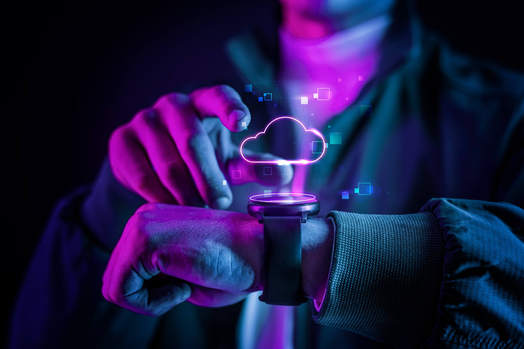 cloud-technology-with-futuristic-hologram-smartwatch